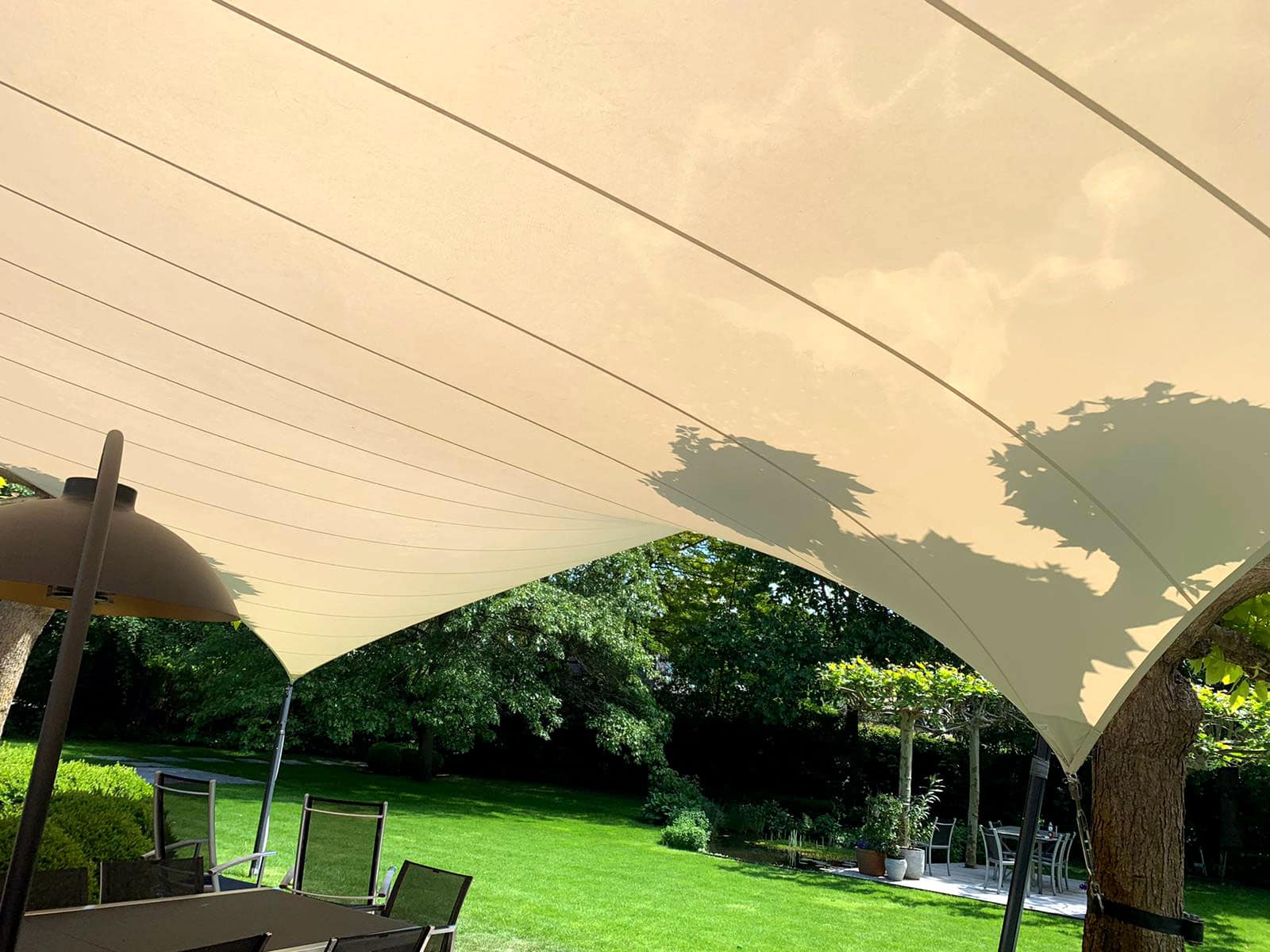 3D ontworpen terrasoverkapping van zeildoek